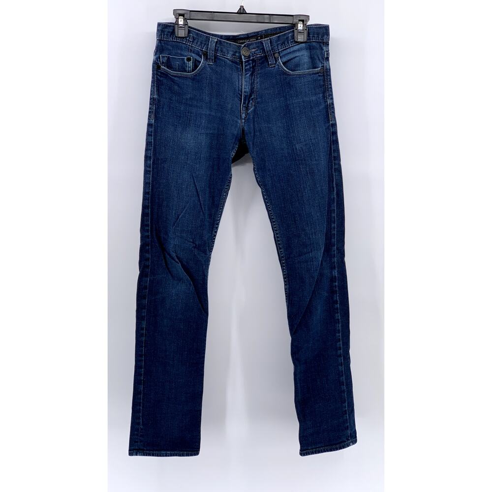 CALVIN KLEIN JEANS Men's Blue Denim Distressed Skinny Jeans SZ 29